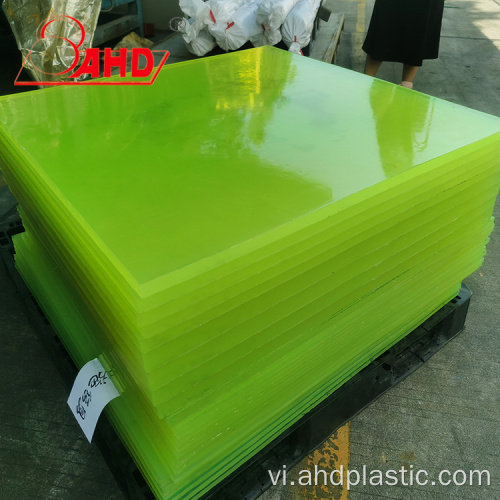 tấm cao su polyurethane màu vàng 8mm100mm